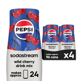 Sodastream Pepsi Wild Cherry Drink Mix 4 Pack 440ml