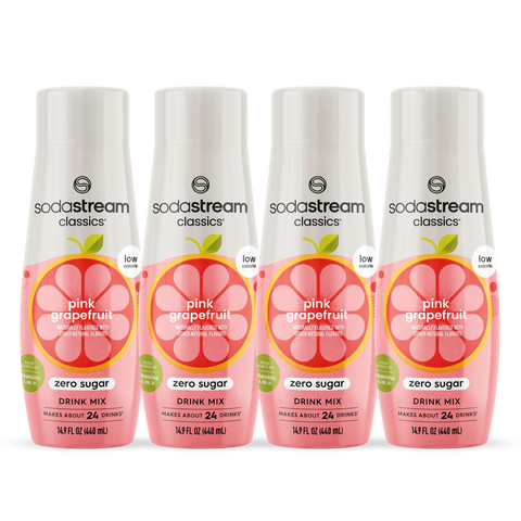 Sodastream Classics® Pink Grapefruit Zero Sugar Drink Mix 4 Pack 440ml