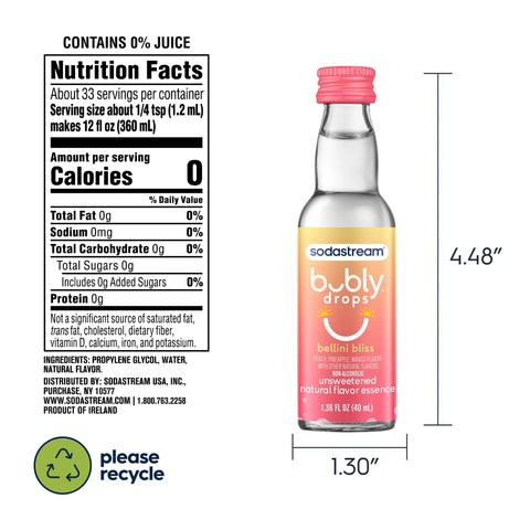 Sodastream bubly drops® Bellini Bliss Natural Flavor Essence 40ml