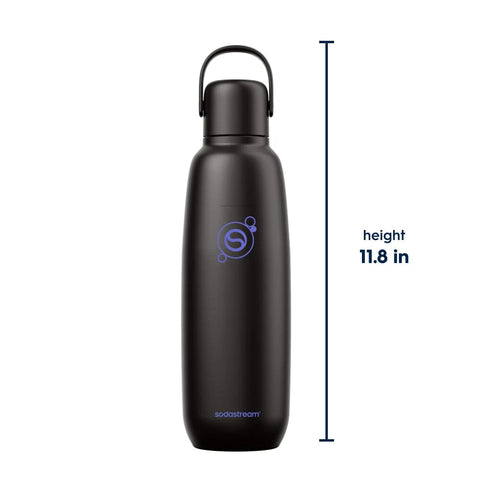 Sodastream Fizz & Go™ Insulated Stainless Steel Carbonating Bottle Black 30.4 oz