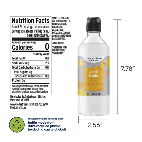 Sodastream Classics® Diet Tonic Drink Mix 440ml